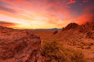 Sunset View of the Desert and Mountains Near Phoenix Arizona USA