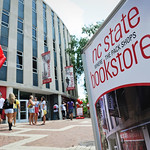 The NC State Bookstores found a temporary home right off the Brickyard in Harrelson Hall while Talley Student Union was being remodeled.