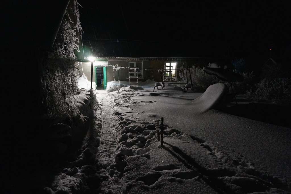 фото: Зимняя ночь в деревне