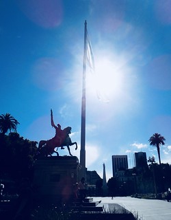 Plaza de Mayo, General Manuel Belgrano statue, Sunshine, Tour of downtown, Buenos Aires