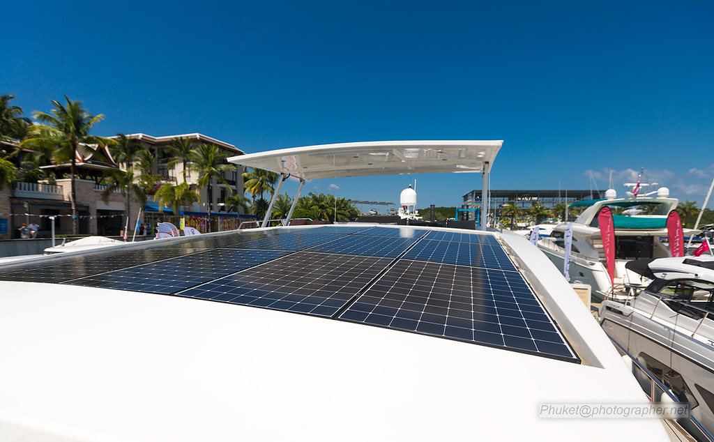 : Silent Yacht 55 catamaran at Royal Phuket Marina - solar powered electric catamaran