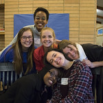 <b>IMG_1151</b><br/> Alumni and students gather to talk and eat in Norby House as part of the CIES Student Reception for Homecoming week. By Vicky Agromayor.<a href=https://www.luther.edu/homecoming/photo-albums/photos-2018/