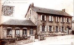 Mairie et école de Sanvignes - 1920