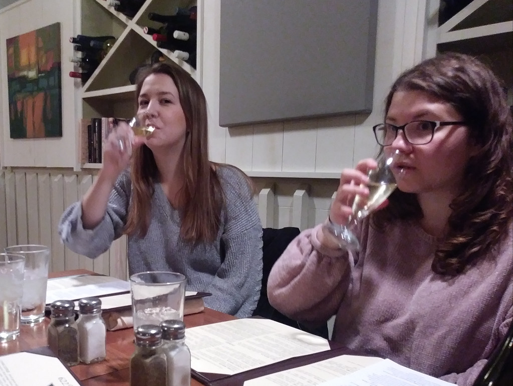 : Ksenia celebrates VT graduation at dinner with a toast