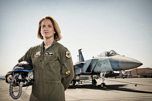 USAF Female McDonnell Douglas (now part of Boeing) F-15C Eagle Fighter Pilot Lt Col Carey Jones, Nellis AFB, Women ©  Robert Sullivan
