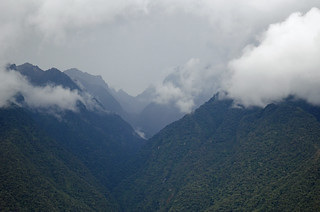 The Andes Mountains viewed from Machu Picchu