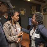 <b>IMG_1173</b><br/> Alumni and students gather to talk and eat in Norby House as part of the CIES Student Reception for Homecoming week. By Vicky Agromayor.<a href=https://www.luther.edu/homecoming/photo-albums/photos-2018/