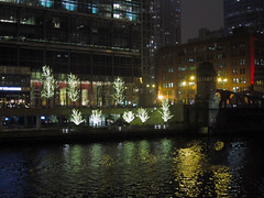 December evening on the Chicago River