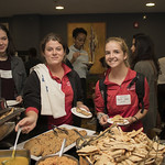 <b>IMG_1106</b><br/> Alumni and students gather to talk and eat in Norby House as part of the CIES Student Reception for Homecoming week. By Vicky Agromayor.<a href=https://www.luther.edu/homecoming/photo-albums/photos-2018/