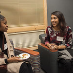 <b>IMG_1177</b><br/> Alumni and students gather to talk and eat in Norby House as part of the CIES Student Reception for Homecoming week. By Vicky Agromayor.<a href=https://www.luther.edu/homecoming/photo-albums/photos-2018/