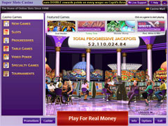 Super Slots Casino Lobby