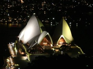 Sydney Opera House - Unusual night perspective