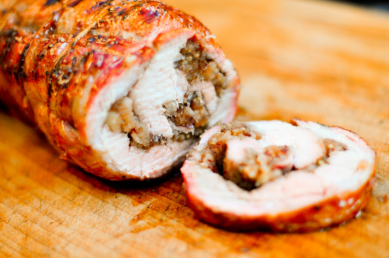 Pork Loin with Apple-Cranberry Filling