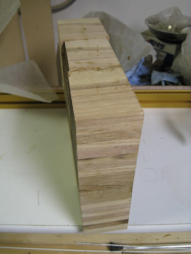 glued-up butcher block board