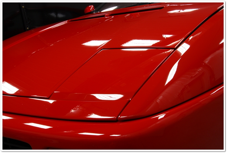 Ferrari 355 GTS gloss and clarity after polishing