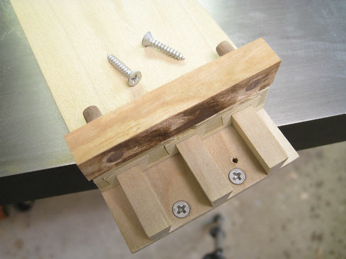 countersunk screws in dovetail slide