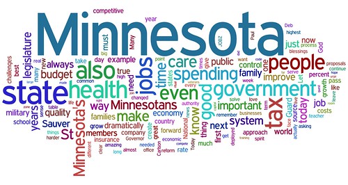 A Wordcloud of MN Governor Tim Pawlenty's 2010 State of the State Address