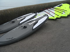 Brand New Goya Windsurfing 'Surf' 202lt boards & 'Surf' beginners windsurf sails