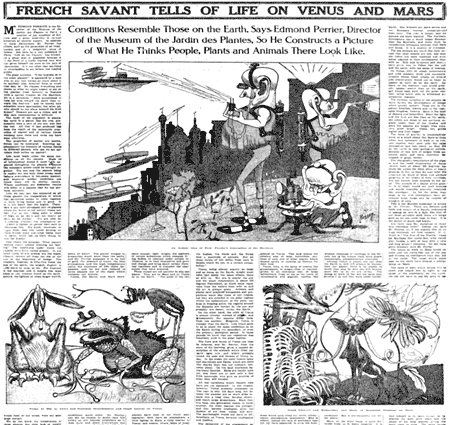 "FRENCH SAVANT TELLS OF LIFE ON VENUS AND MARS: Conditions Resemble Those on the Earth"