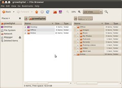 GNOME file browser new pane