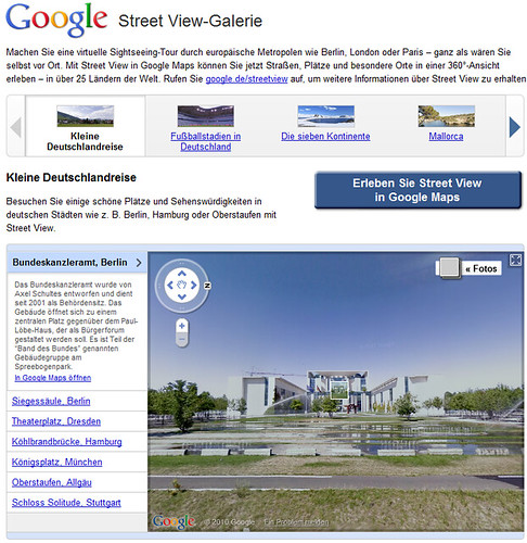 Screenshot Start Googe Streetview in Deutschland 