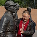 Museum Director Fan Jianchuan with Deng Xiaoping Statue