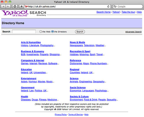 Yahoo UK Directory - RIP