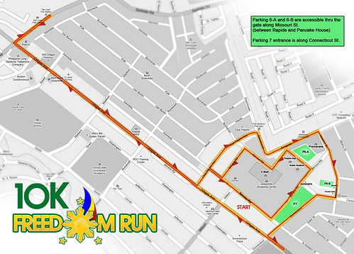 Freedom Run 2010 - 10K Race Map