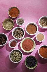 Spices on Pink