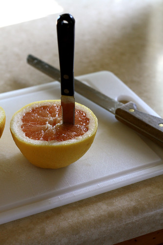 Broiled Grapefruit with brown sugar and ginger