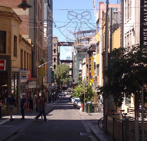 Little Bourke St at Christmas time