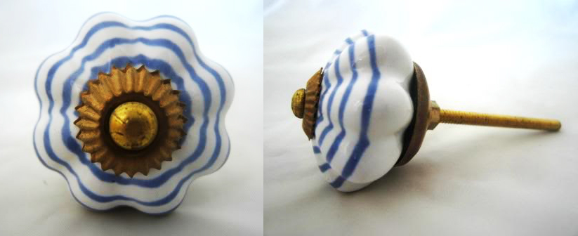 blue+white+striped+floral+brass+knob