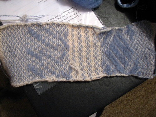 After felting knit-weave sampler