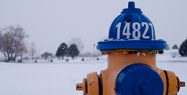 Snowy hydrant