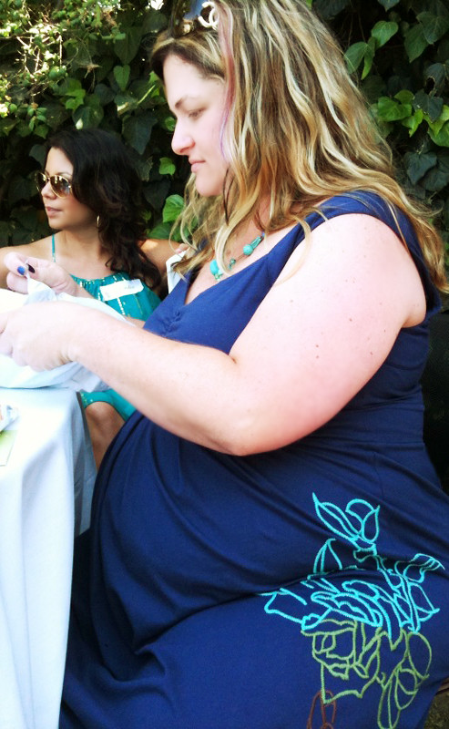 alison at her baby shower-June 19 2010