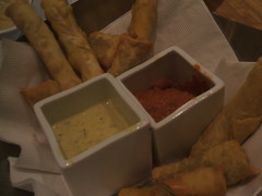 Bank rolls and dipping sauce