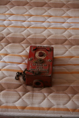 Vintage break glass fire alarm