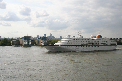 MS Columbus leaving London
