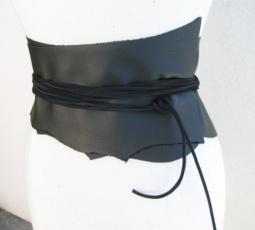 Leather Wrap Belt+Raw Edges+DIY-13