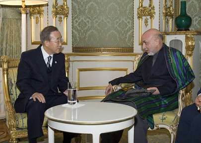 Secretary-General Meets Afghan President in London: 28 January 2010