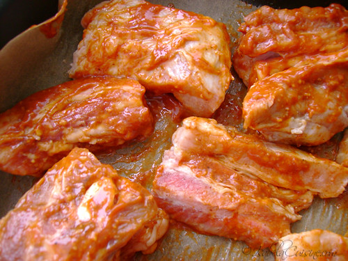 Pork ribs, sweet & spicy