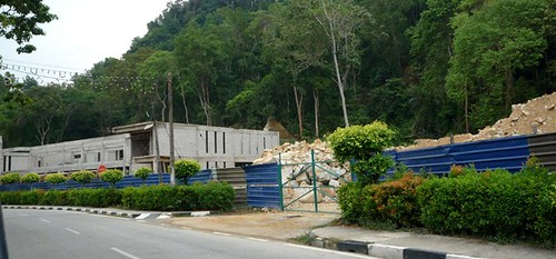 Penang Botanic Garden - the admin block under construction near Moon Gate