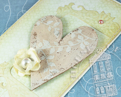 shabby chic Valentine card (close-up)  - giveaway