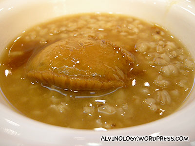 Abalone cooked with barley