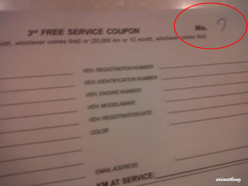 Free Service Vouchers