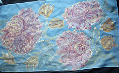 scarf, flowers, silk
