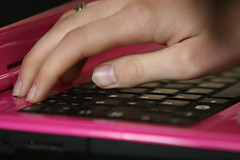 Pink laptop