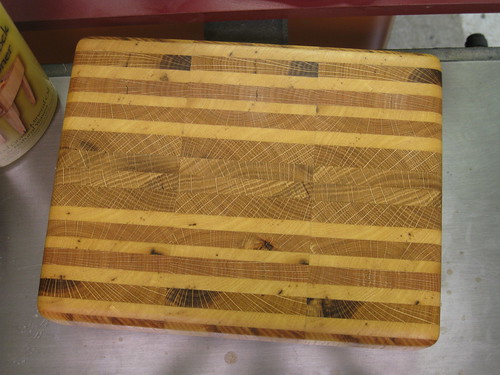 finished end grain cutting board