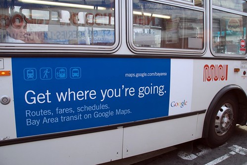 Google transit in San Francisco (by: Steve Rhodes, creative commons  license)