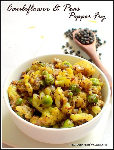 Cauliflower&Peas Pepper Fry